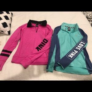 Womens PINK quarter zips